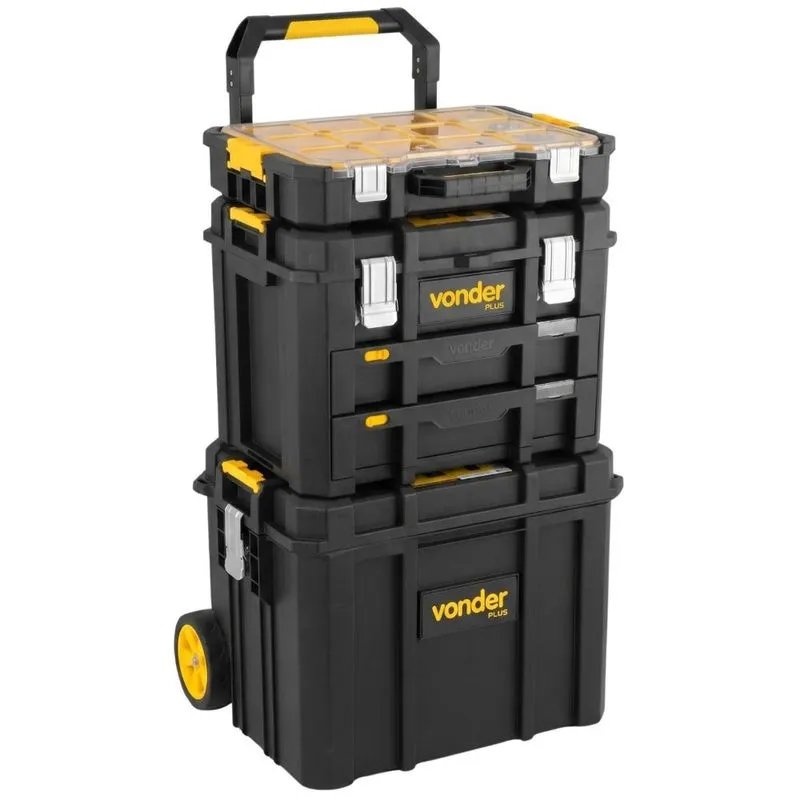 Kit 2 Caixas Ferramentas Cpv 900 E Crv 900 Com Organizador Opv 900 Plus Vonder