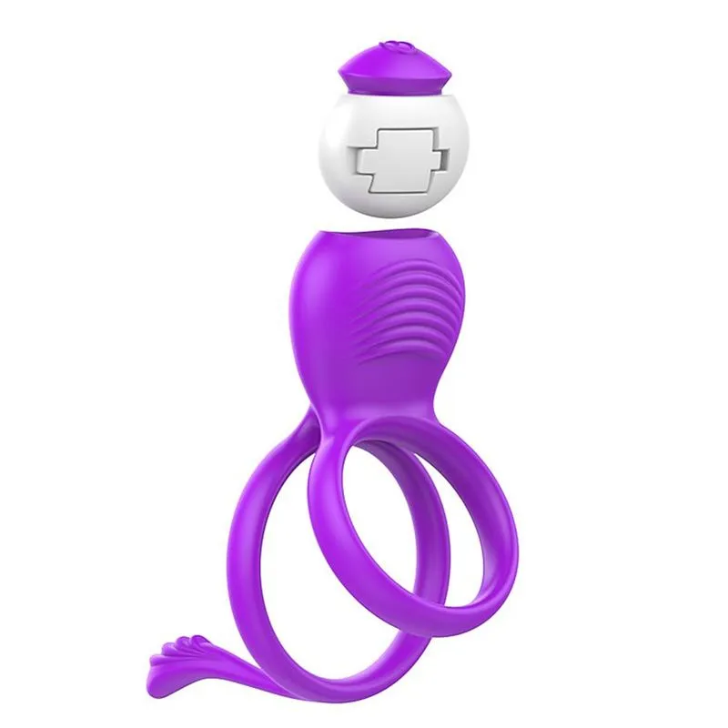 Anel Peniano Duplo Estimulador de Clitóris com Vibrador Sexy Import