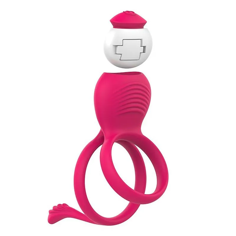 Anel Peniano Duplo Estimulador de Clitóris com Vibrador Sexy Import