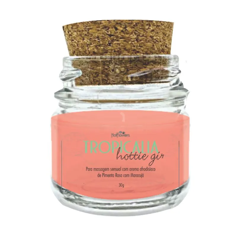 Tropicália Vela Para Massagem Hottie Girl 30g Hot Flowers