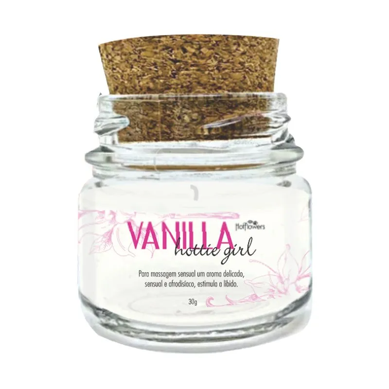 Vanilla Vela Para Massagem Hottie Girl 30g Hot Flowers