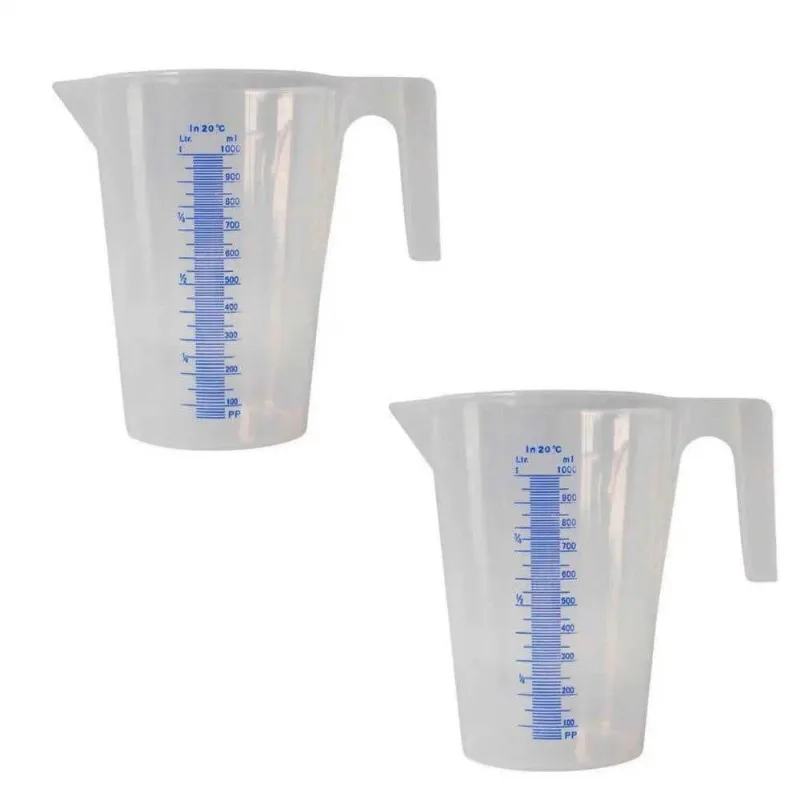Kit Com 2 Jarras Graduadas Brancas 1 Litro Escala Em Alto Relevo 2163 Bremen