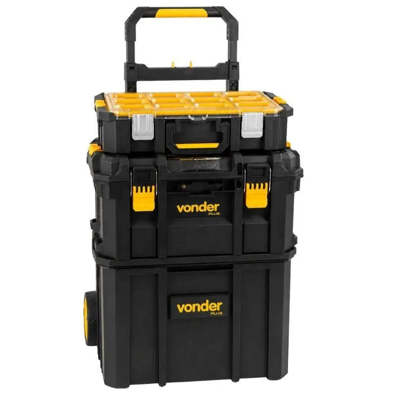 Kit Caixa Ferramenta Crv-900 Com Organizadores Cpv-920 E Opv-900 Vonder