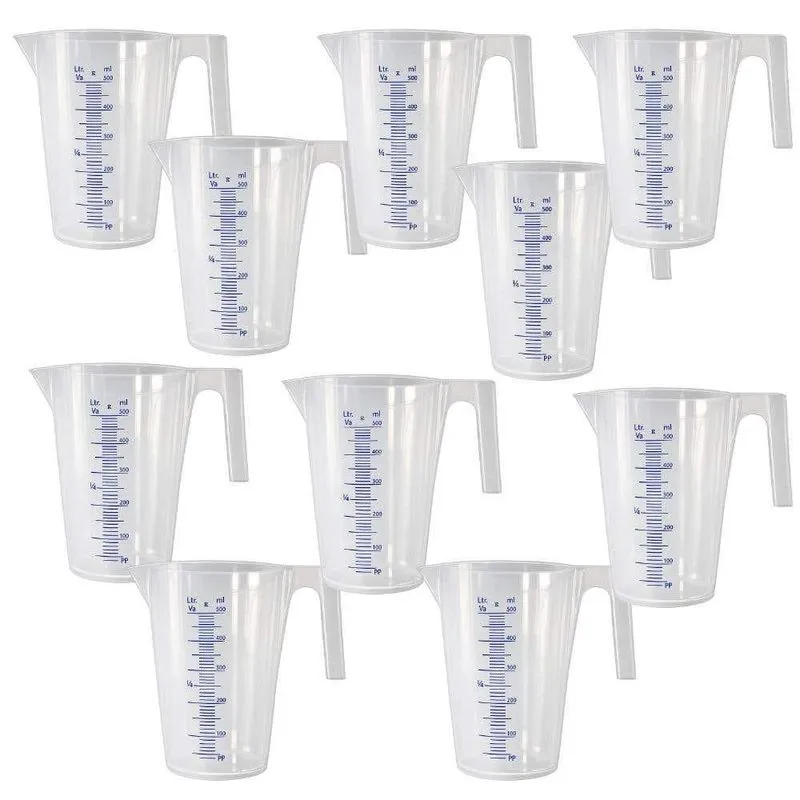 Jarra Branca Em Polipropileno 500ml 10 Unidades Bremen