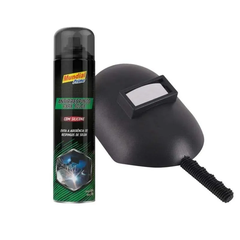 Máscara Tipo Escudo Advanced Carbografite E Anti Respingos Spray 400ml Aeroflex