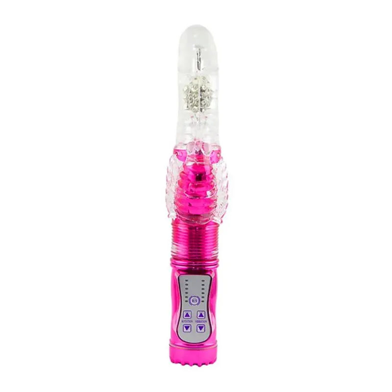 Vibrador Recarregável Sobe e Desce com Estimulador Clitoriano 36 Modos de Vibração 3R Import