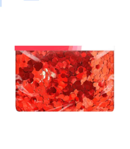 CONFETE FESTA HEXAG VERMELHO 20G