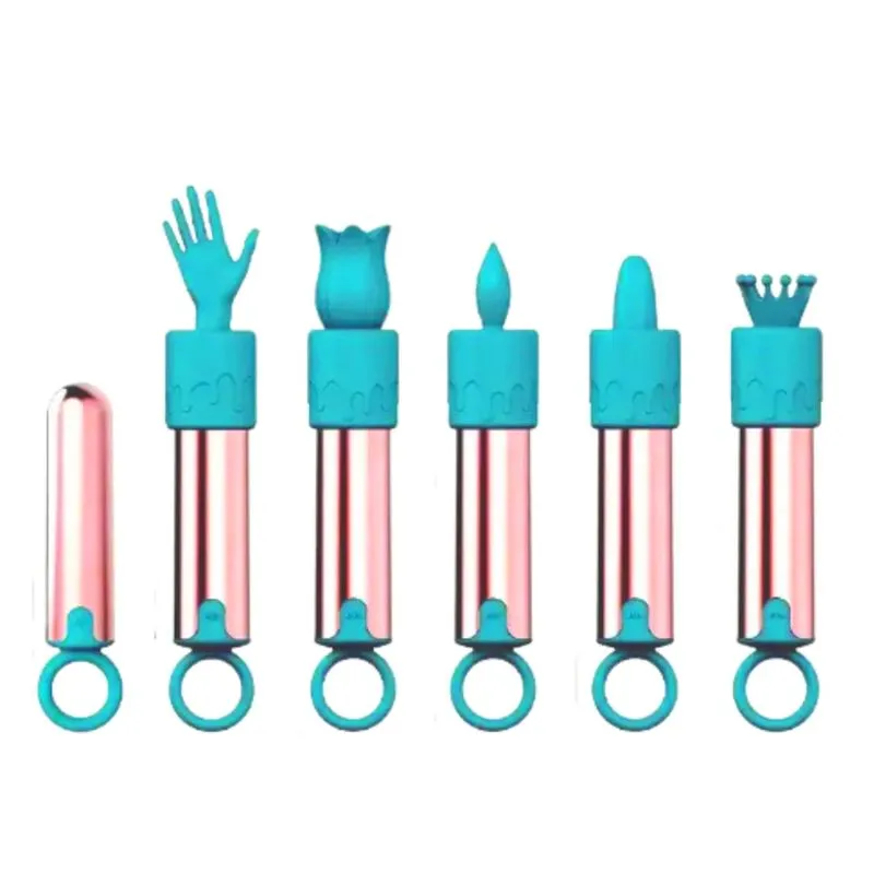 Cápsula Vibratória com 5 Acessórios para Estimulação e 12 Modos Me Ame Sex Toys