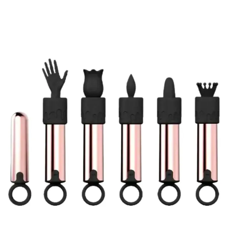 Cápsula Vibratória com 5 Acessórios para Estimulação e 12 Modos Me Ame Sex Toys