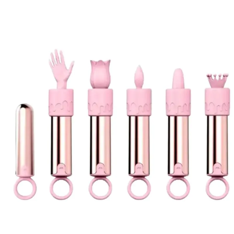 Cápsula Vibratória com 5 Acessórios para Estimulação e 12 Modos Me Ame Sex Toys