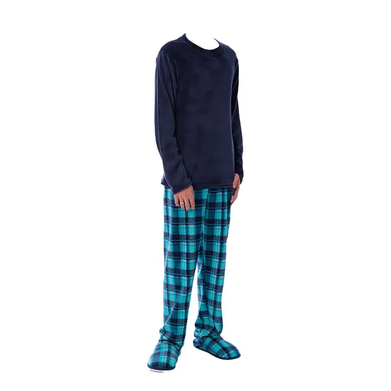 Pijama Lord Juvenil Masculino Fleece com Manga Longa e Calça Coleção Inverno Victory
