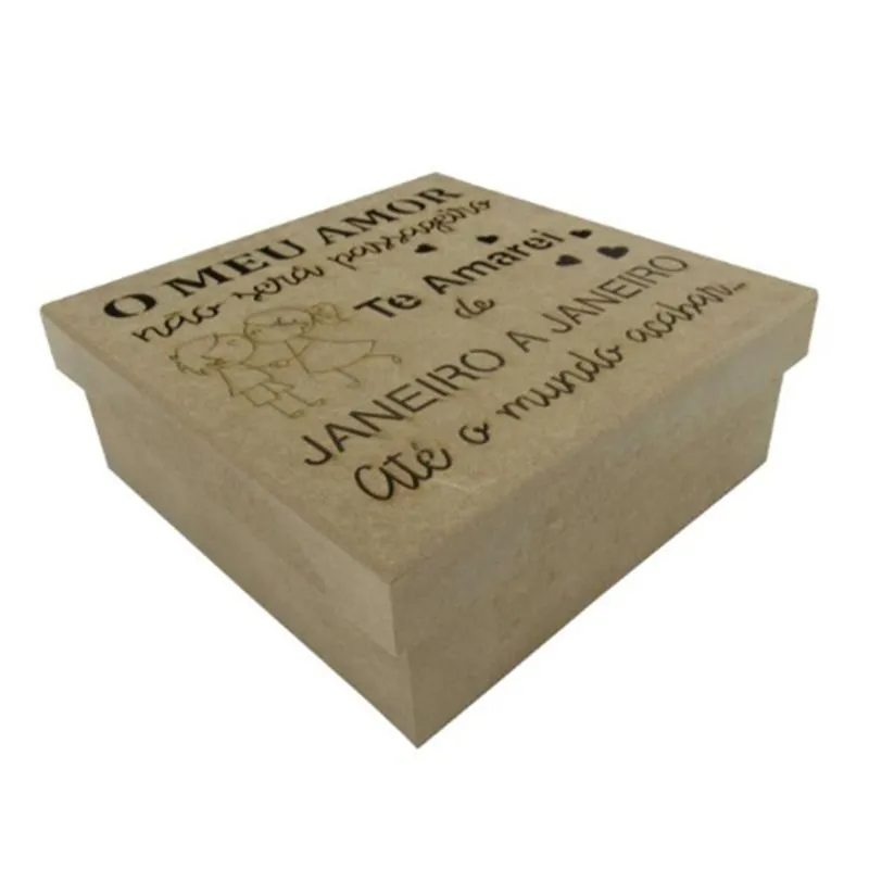Caixa Janeiro A Janeiro 16x16x6cm em MDF Miess
