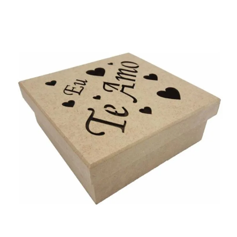 Caixa Eu Te Amo 16x16x6cm em MDF Miess