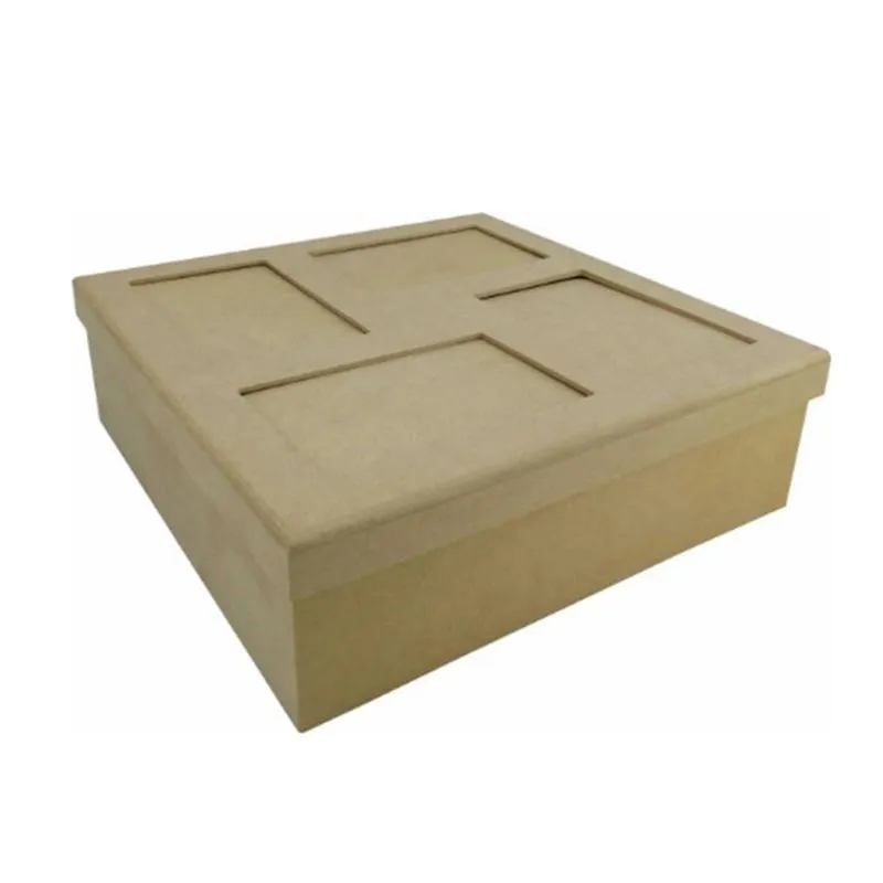 Caixa 4 Fotos 30x30x9,5cm em MDF Miess