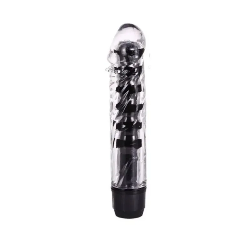 Vibrador Multivelocidade Translúcido com Glande Me Ame Sex Toys
