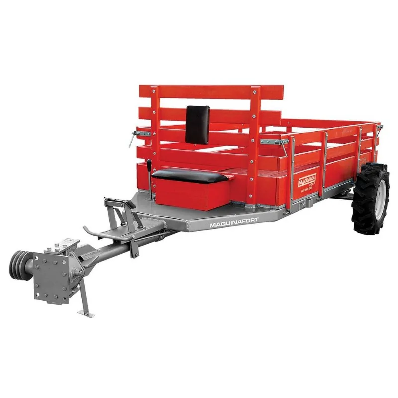 Carreta Tracionada 4x4 1500kg Para Microtrator Importado À Diesel