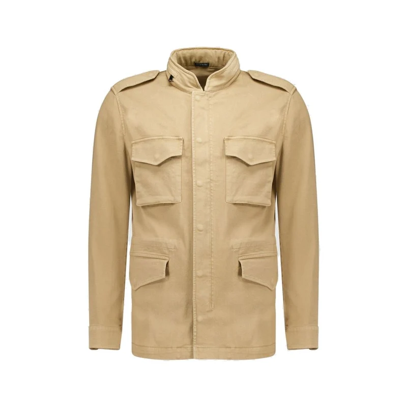 Autore Beige Cotton Full-Length Jacket IT50 | L