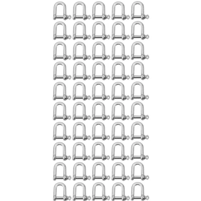 Kit Manilha Reta Para Cabo De Aço 1/4'' 2,0002 (Com 50 Unidades) - Nord