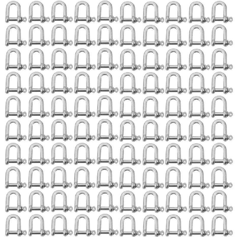 Kit Manilha Reta Para Cabo De Aço 1/4'' 2,0002 (Com 100 Unidades) - Nord