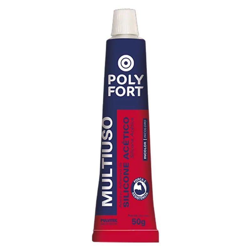 Silicone Acético Multiuso Antifungo Polyfort 50G - Pulvitec