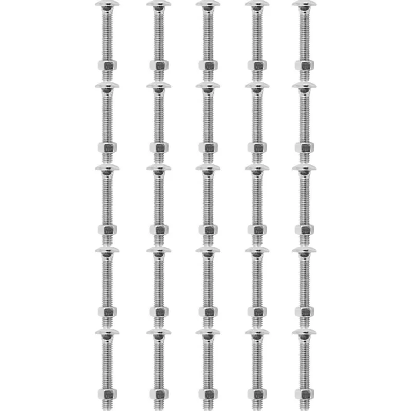 Kit Parafuso Francês Com Porca 5/16'' x 3'' - 53,0014 (Com 25 Unidades) - Nord