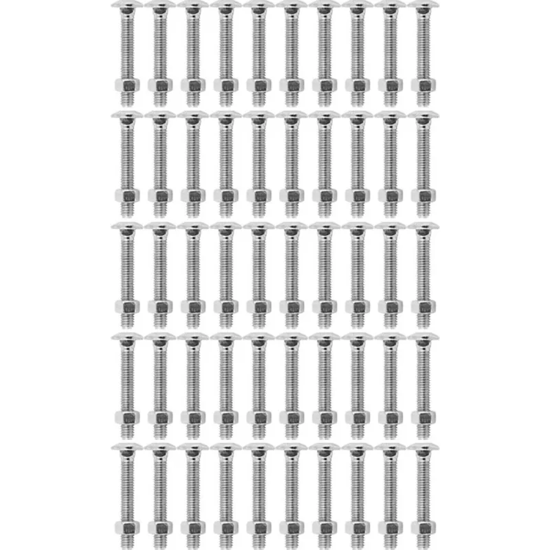 Kit Parafuso Francês Com Porca 5/16'' x 3'' - 53,0014 (Com 50 Unidades) - Nord