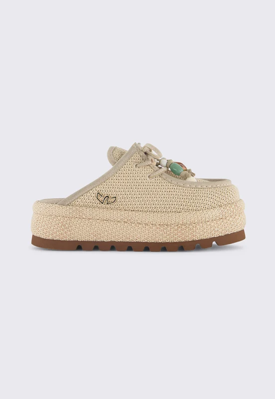 סנדלי פלטפורמה לנשים EVA בצבע בז׳ BEIGE / 39