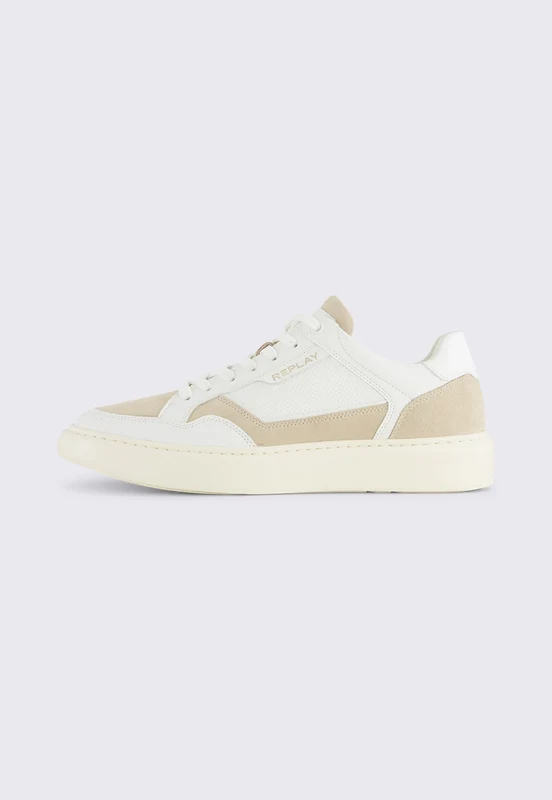 נעלי סניקרס AXOR שילוב עור וזמש לגברים BEIGE / 44