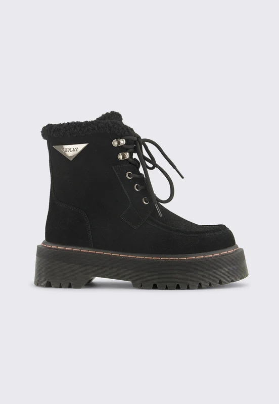 מגף שרוכים VELMA פלטפורמה לנשים BLACK / 36