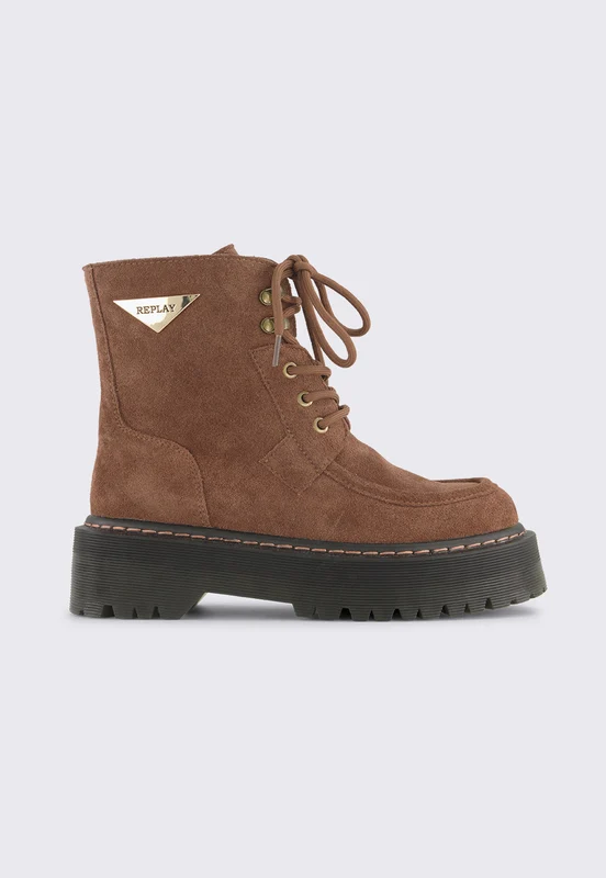 מגף שרוכים VELMA פלטפורמה לנשים BROWN / 37