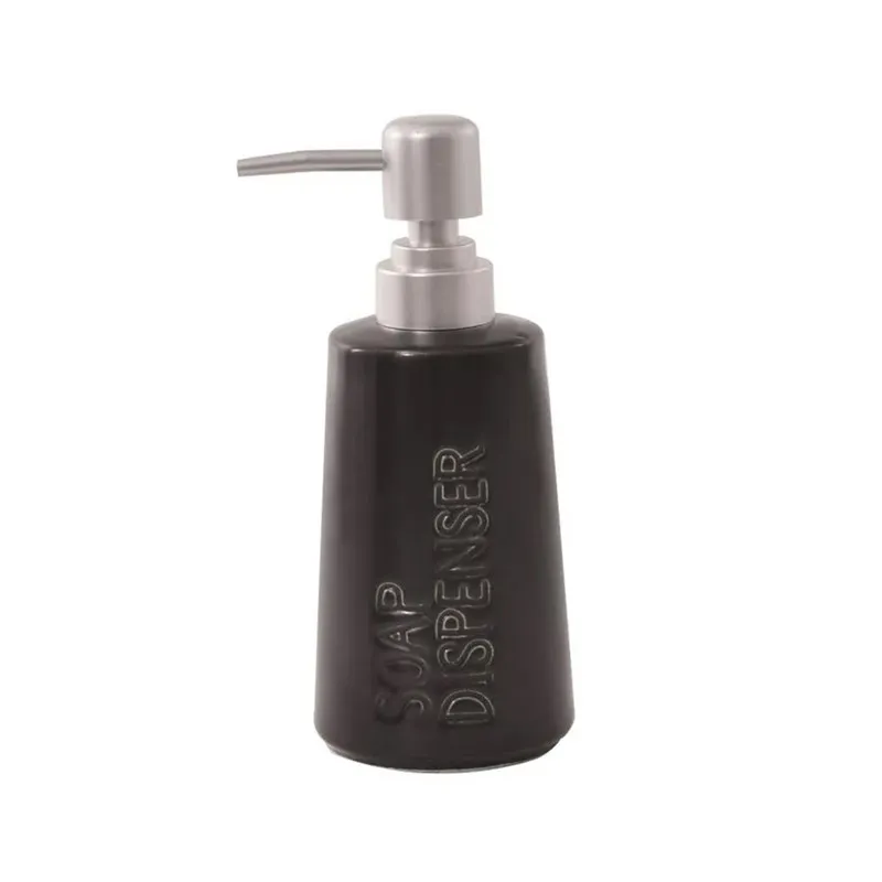 Porta Sabonete Líquido Savon Porcelana Cinza Escuro Wincy