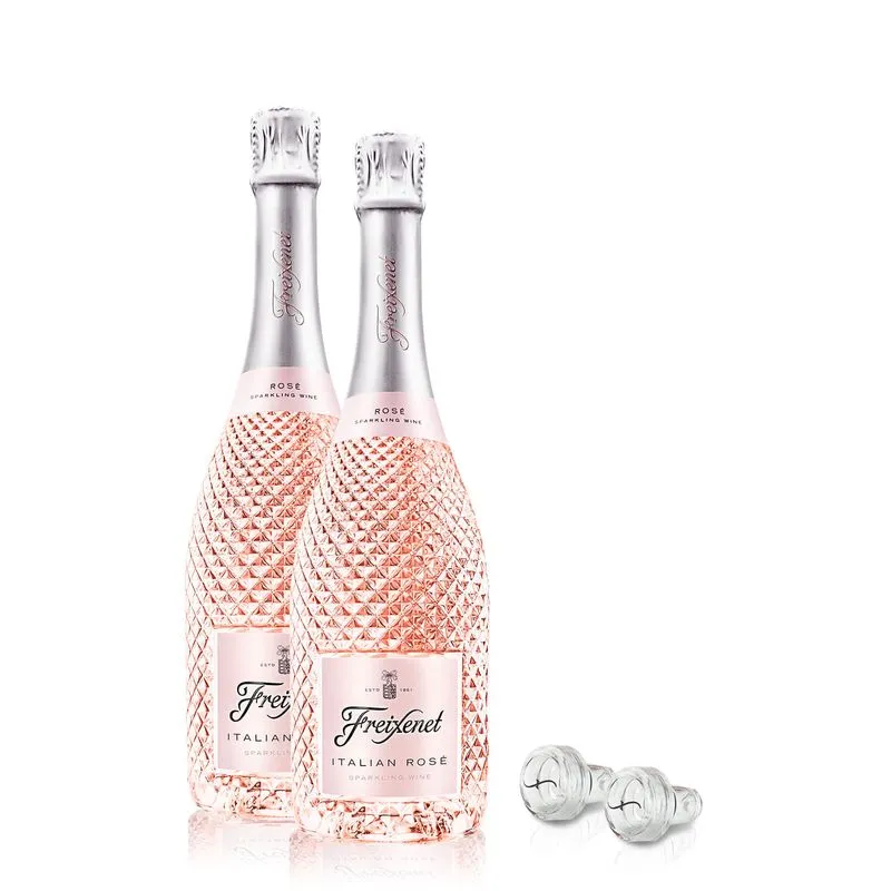 Kit 2 Italian Rosé 750ml + 2 Rolhas De Policarbonato Freixenet