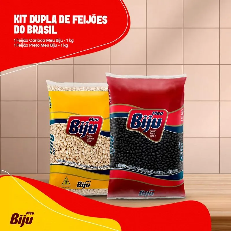 Kit Dupla De Feijões Do Brasil Meu Biju