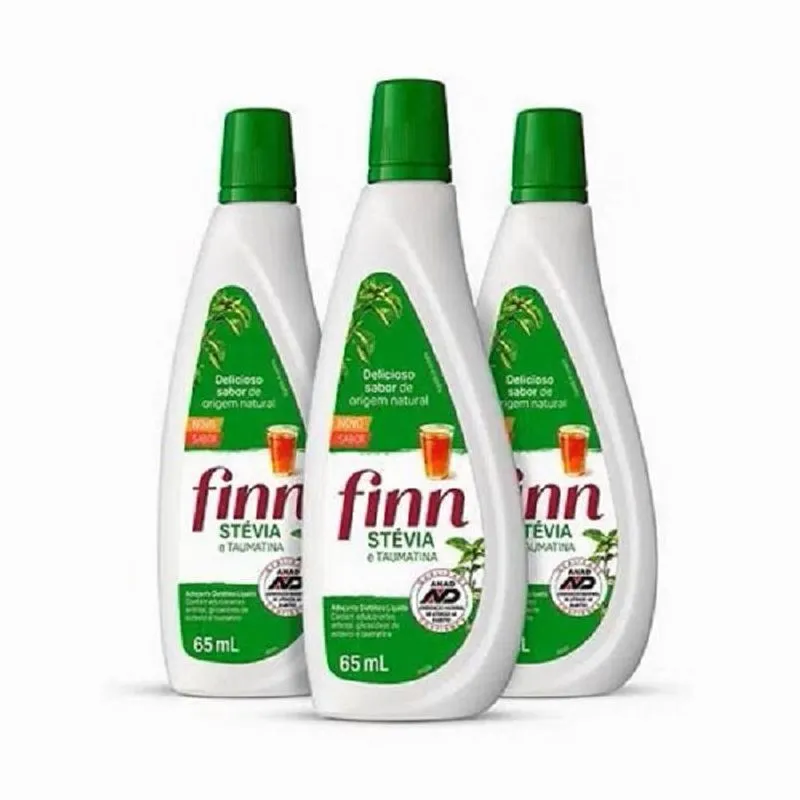 Kit Com 3 Finn Stévia Líquido 65ml