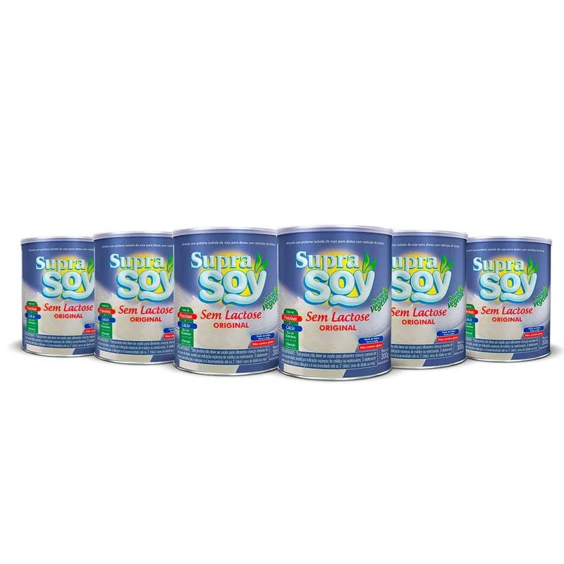 Kit 6 Suprasoy Sem Lactose Original - 300g