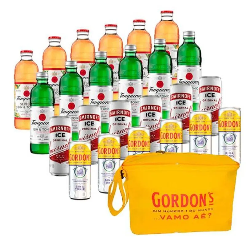 Combo Pronto Para Beber (smff, Tanqueray E Gordons) + Bolsa