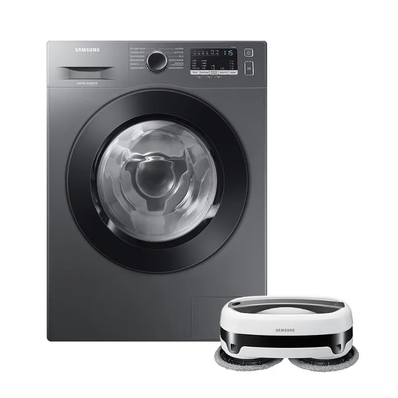 Kit Lava E Seca Wd11M Inverter Inox 11/7Kg 220V E Aspirador Passa Pano Vr6000 Bivolt Kit