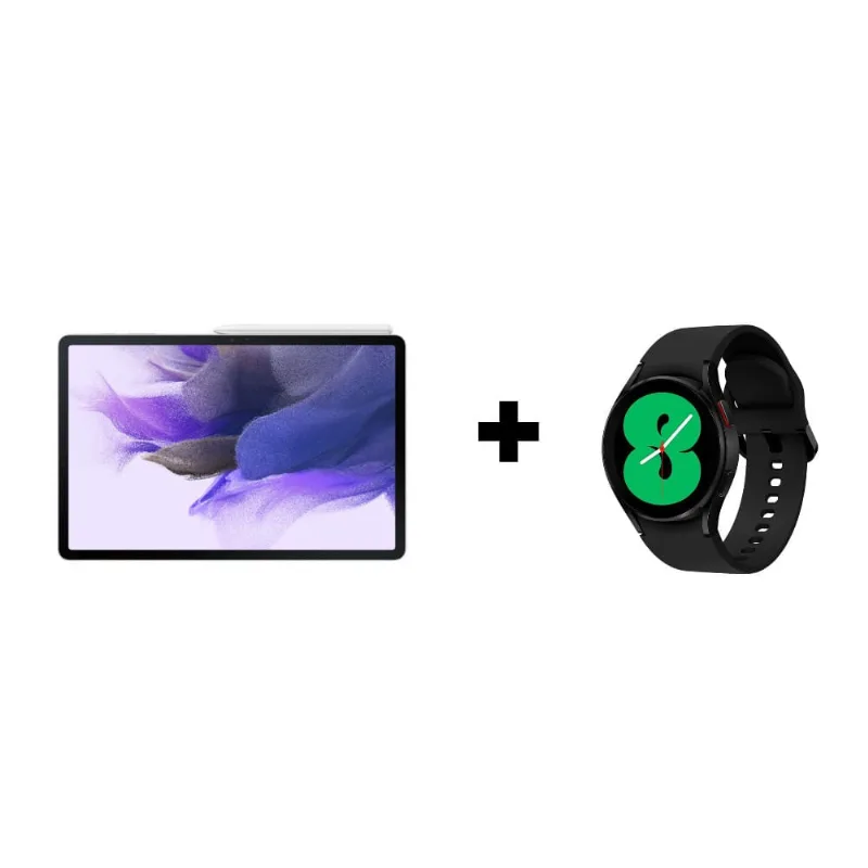 Galaxy Tab S7 FE LTE (Wi-Fi) 128GB, 6GB RAM, Tela TFT 12.4" E Galaxy Watch4 BT 40mm KIT