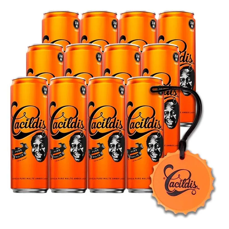 Cerveja Cacildis 350ml - Combo 12 Unds + Tag De Mala