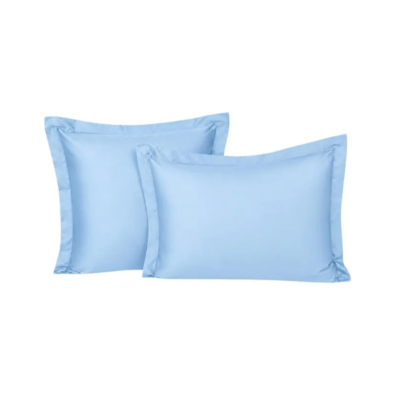 Funda De Almohada 150 Hilos Algodón Confort - Celeste Arlin Queen 10000519