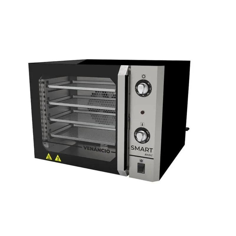 Forno Turbo Elétrico 4 Assadeiras Smart Preto Fcsb4e - Venâncio 220v