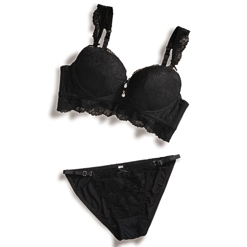 Victoria Secret Bra Set T006 Black / 32-C