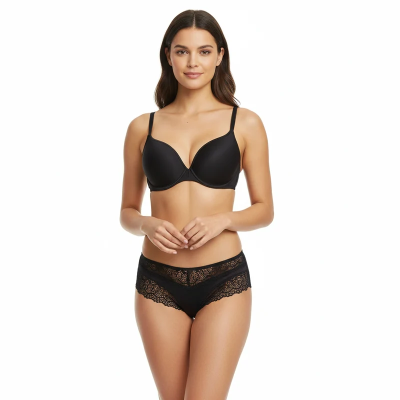 Victoria Secret Bra Set T88 BLACK / 32-B