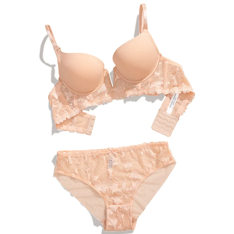 Victoria Secret N-T155 Bra Set ORANGE / 38-C