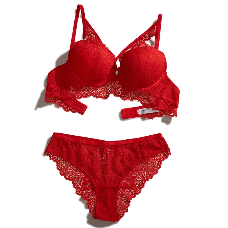 Victoria Secret Bra Set - T130 RED / 38-B