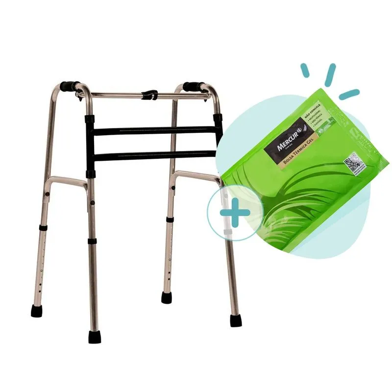 Andador Articulado Dobravel Bronze + Bolsa Termica - mercur