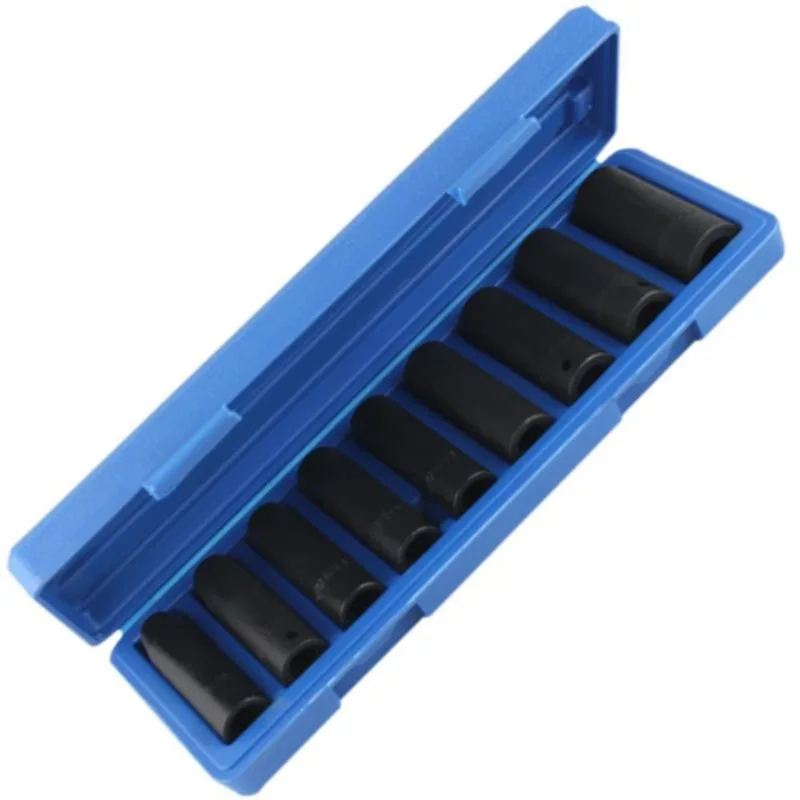 Soquete de Impacto Encaixe 1/2 pol Kit de 10 à 22 mm Longo c/ 9 Peças waft