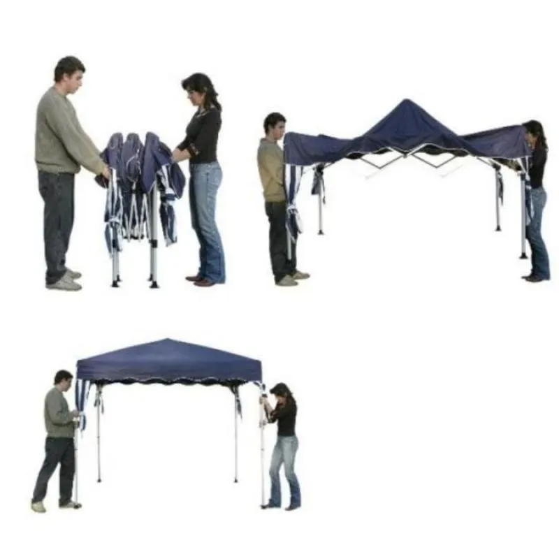 Tenda Gazebo Azul em Poliéster 3X3 Metros Articulada X-Flex MOR