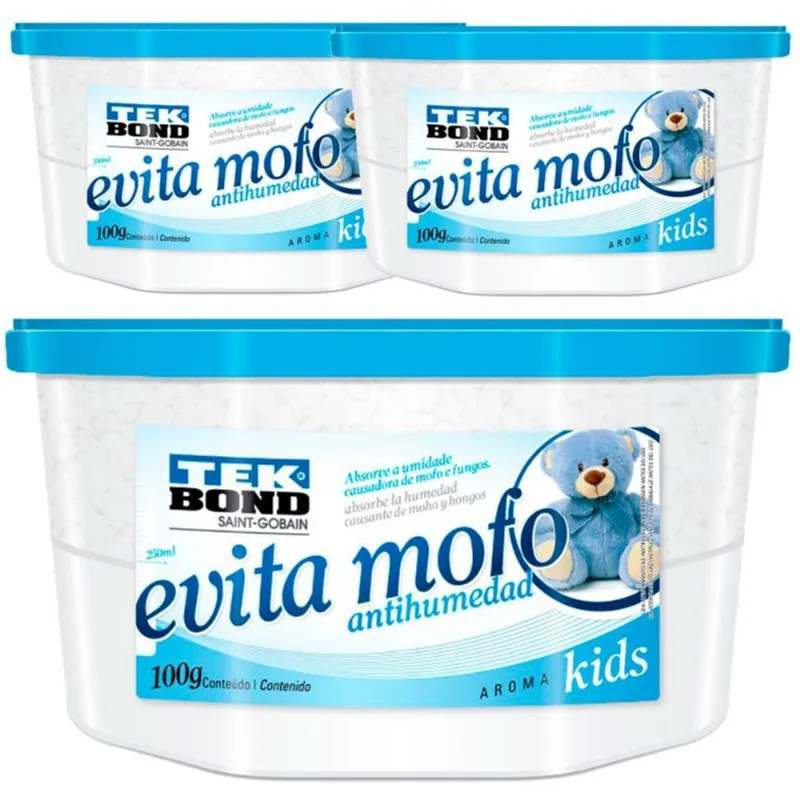 Evita Mofo Kids 100 Gr Kit Com 3 Unidades Tekbond