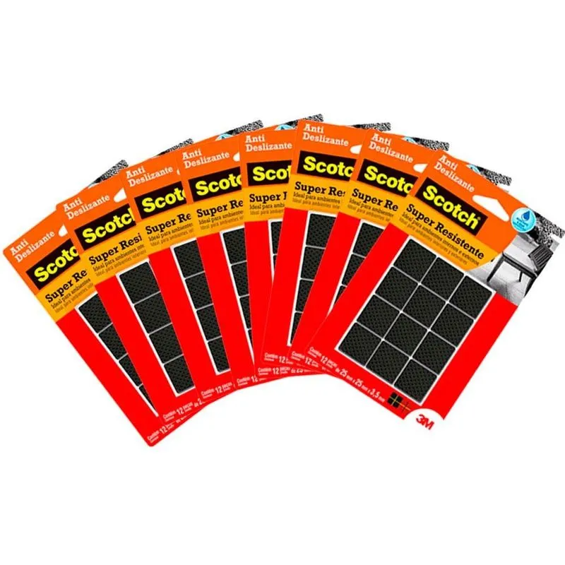 Protetor Anti Risco Quadrado M Preto 8 Unidades Hb004262836 3m